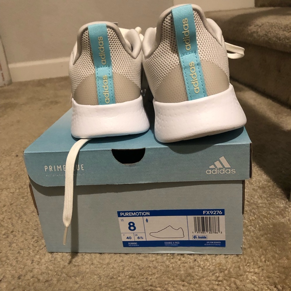 Adidas Women’s Puremotion shoes in White and Blue